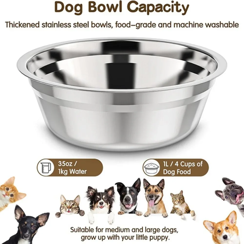 New Elevated Dog Bowls for Large Breeds Adjustable Raised Stand 5 Heights